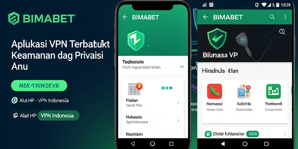 Screenshot aplikasi BIMABET menunjukkan antarmuka pengguna yang bersih dan fungsional.