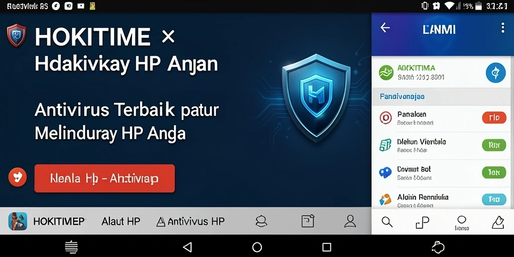Antarmuka HOKITIME menampilkan berbagai fitur perlindungan antivirus yang canggih.