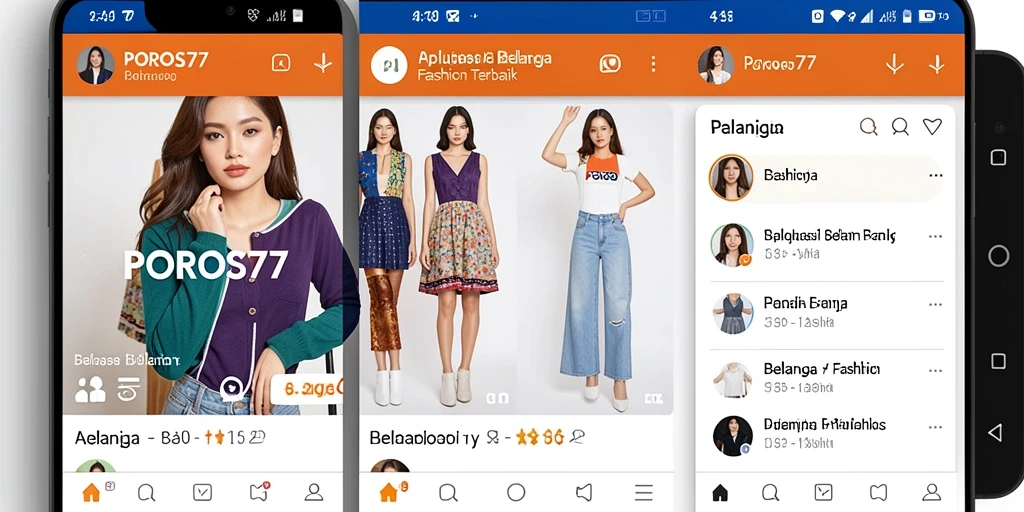 Tampilan antarmuka aplikasi POROS77 yang modern dan menarik.