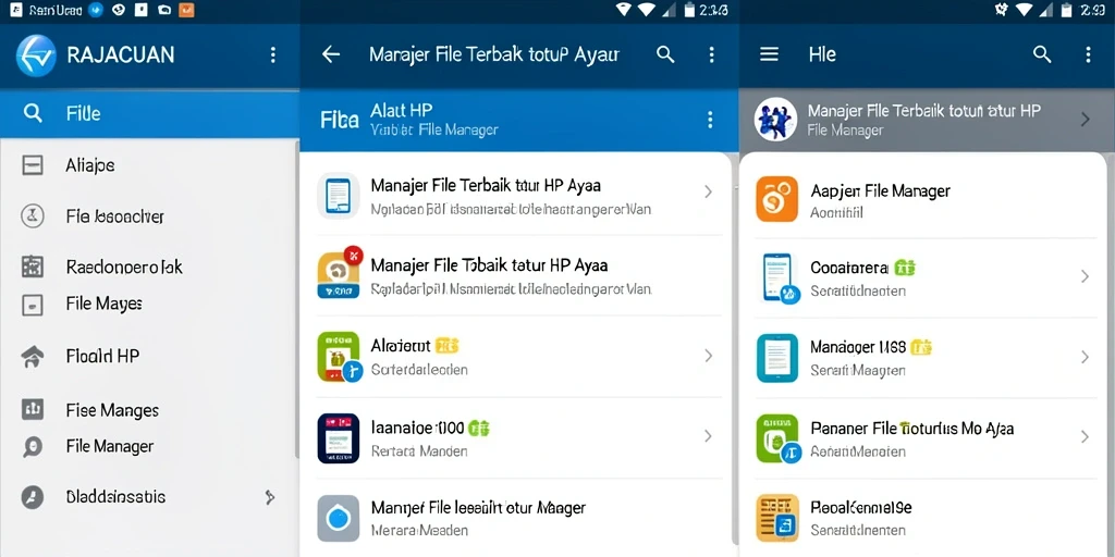 Tampilan antarmuka RAJACUAN untuk manajemen file yang mudah.