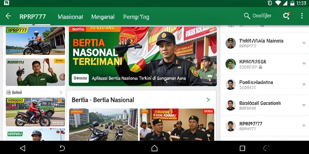 Tampilan antarmuka RPRP777 yang bersih dan modern.